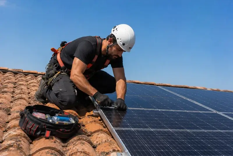 Maintenance et monitoring de panneaux solaires à Bussac