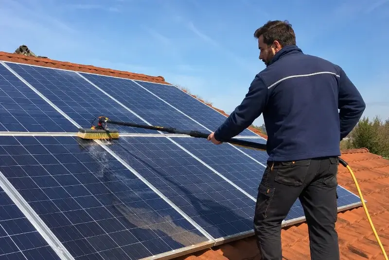 Nettoyage et entretien de panneaux solaires à Bussac